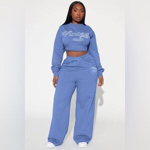 Fashion Nova Blue Vintage Sweatpants